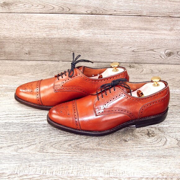 * NEW * $395 Allen Edmonds SANFORD 8 D Bourbon * add $15 new Cedar Trees - Picture 7 of 13